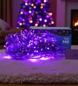 Serie de Luces LED Morada Navicolors L562215 – 500 Focos, 25m, 8 Modos
