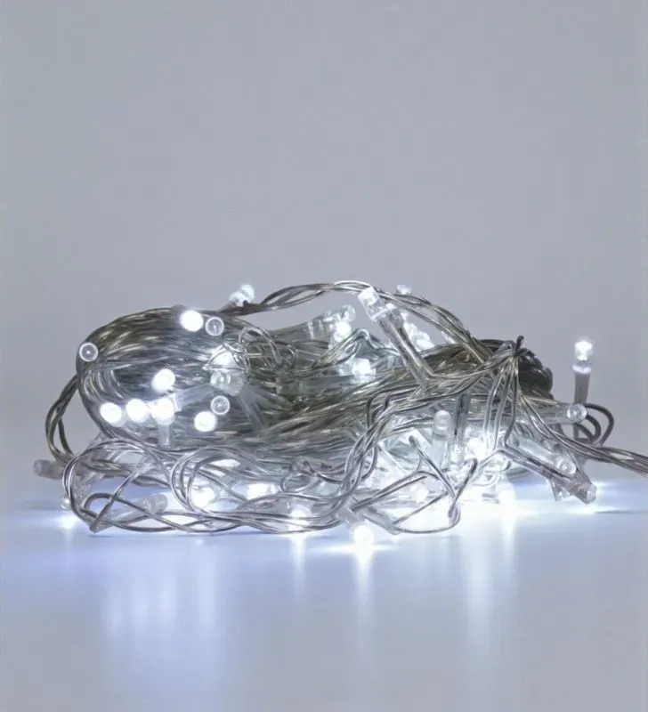 Serie LED 100 Focos Blanca Navicolors L554440 – 100 LEDs, Cable Transparente