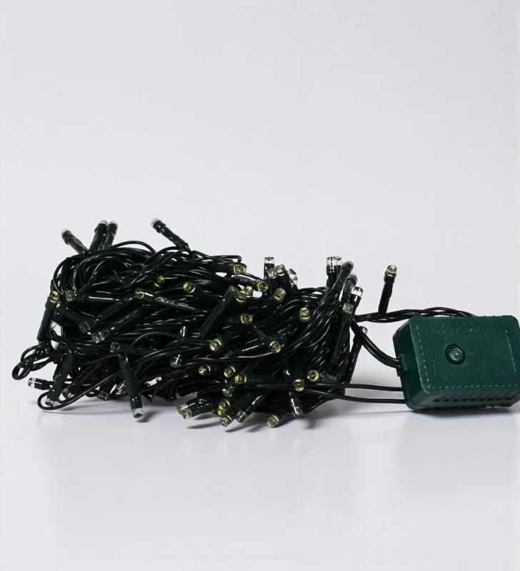 Serie LED 140 Focos Blanca Cable Verde Navicolors L562293