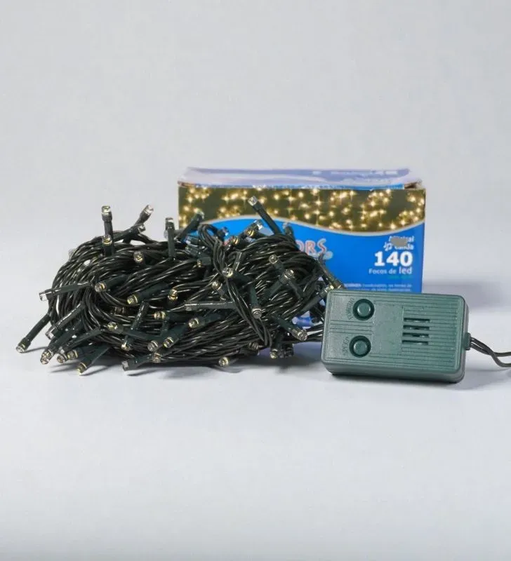 Serie musical Navicolors L573086 – 140 LED Musical Luz Cálida Cable Verde