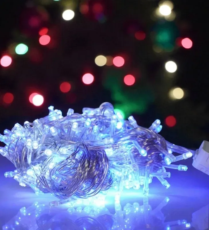 Serie LED 300 Focos Azul/Blanco Navicolors L562349 – 13 m Cable Transparente