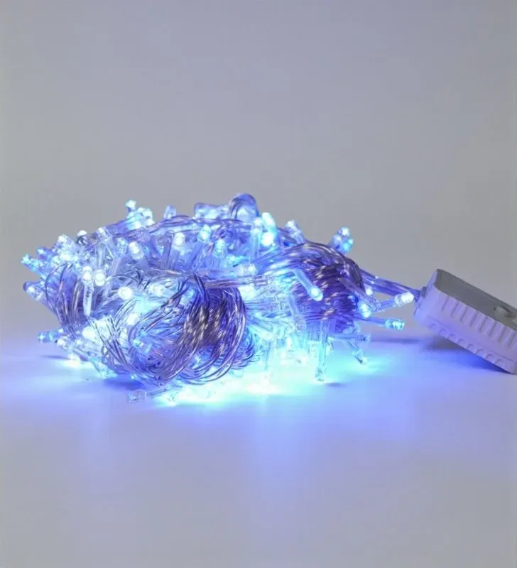 Serie LED 300 Focos Azul/Blanco Navicolors L562349 – 13 m Cable Transparente