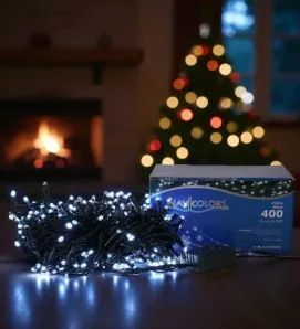 Serie LED 400 Focos Blanca Cable Verde Navicolors – L562299