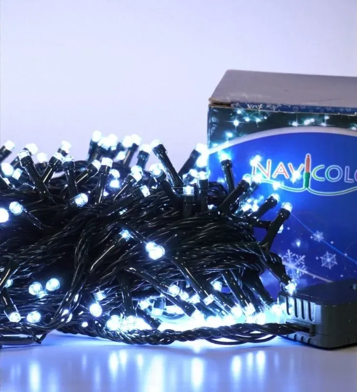 Serie LED 400 Focos Blanca Cable Verde Navicolors – L562299