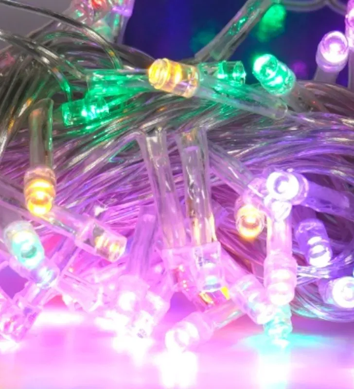 Serie LED 100 Focos Multicolor Cable Transparente Navicolors L554439