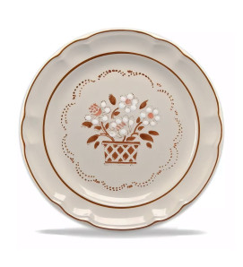 Plato Trinche Decorado Flor de Otoño | Elegancia Natural para tu Mesa-SANTA ANITA