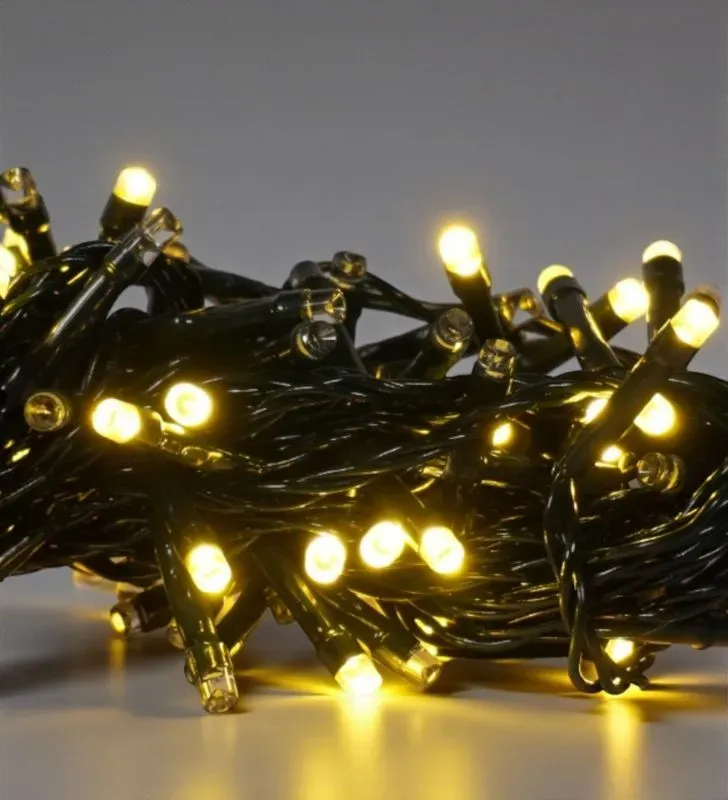 Serie LED 100 Focos Luz Cálida Cable Verde Navicolors L562274