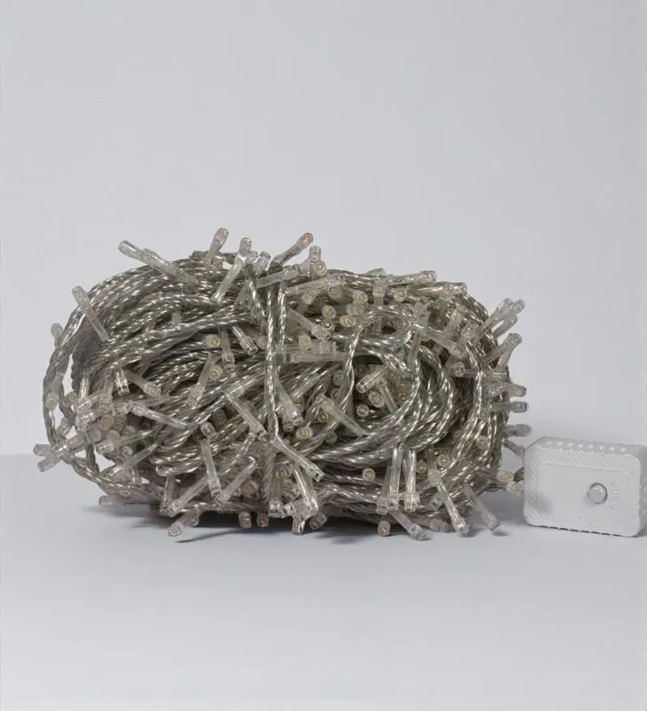 Serie LED 500 Focos Luz Cálida Cable Transparente Navicolors L562205