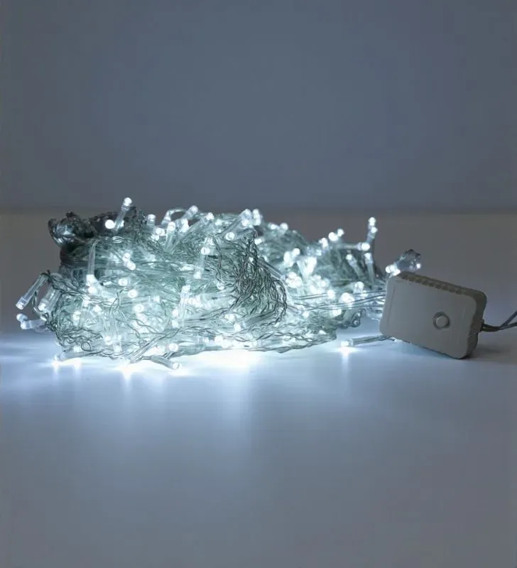 Serie Cascada 300 LED Luz Blanca Cable Transparente Navicolors L552641