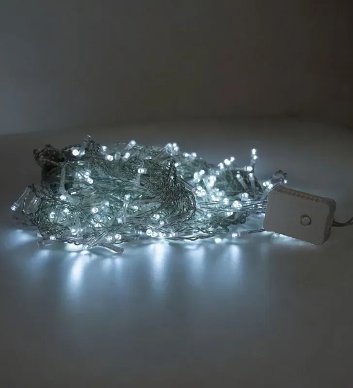 Serie Cascada 300 LED Luz Blanca Cable Transparente Navicolors L552641