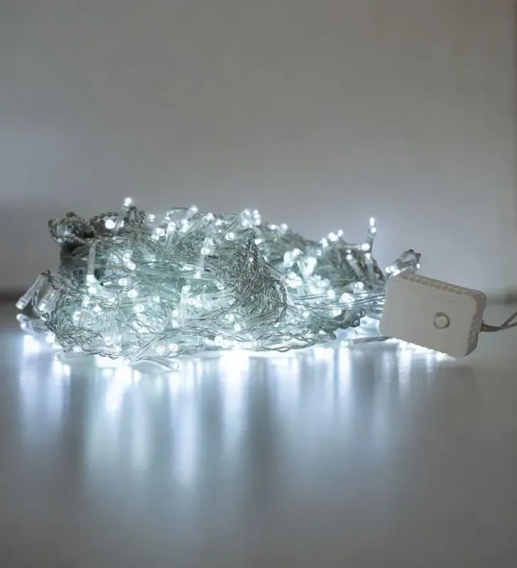 Serie Cascada 300 LED Luz Blanca Cable Transparente Navicolors L552641