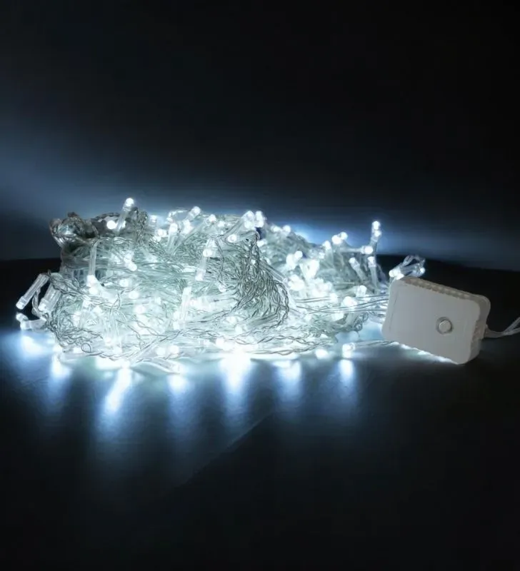 Serie Cascada 300 LED Luz Blanca Cable Transparente Navicolors L552641