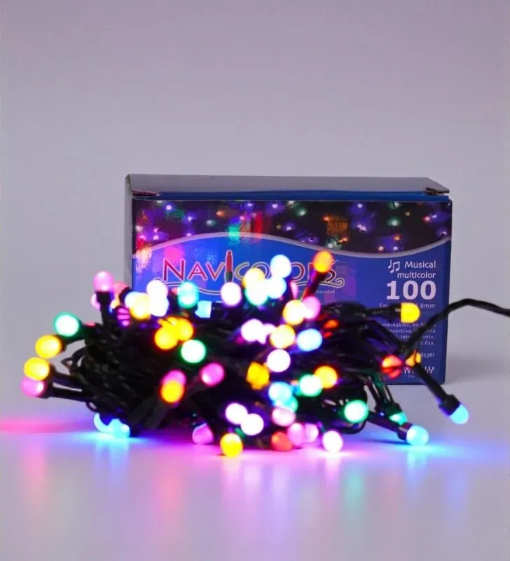 Serie Musical 100 LED Multicolor Navicolors L562361 – Función Musical, 6.6 m