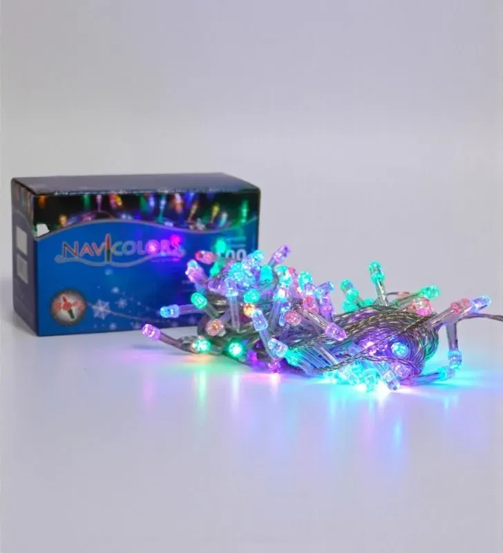 Serie LED 100 Focos Diamante Multicolor Navicolors L562386