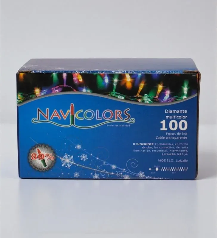 Serie LED 100 Focos Diamante Multicolor Navicolors L562386