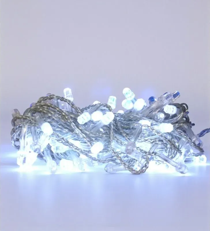 Serie LED 100 Focos Diamante Blanca Cable Transparente Navicolors L562387