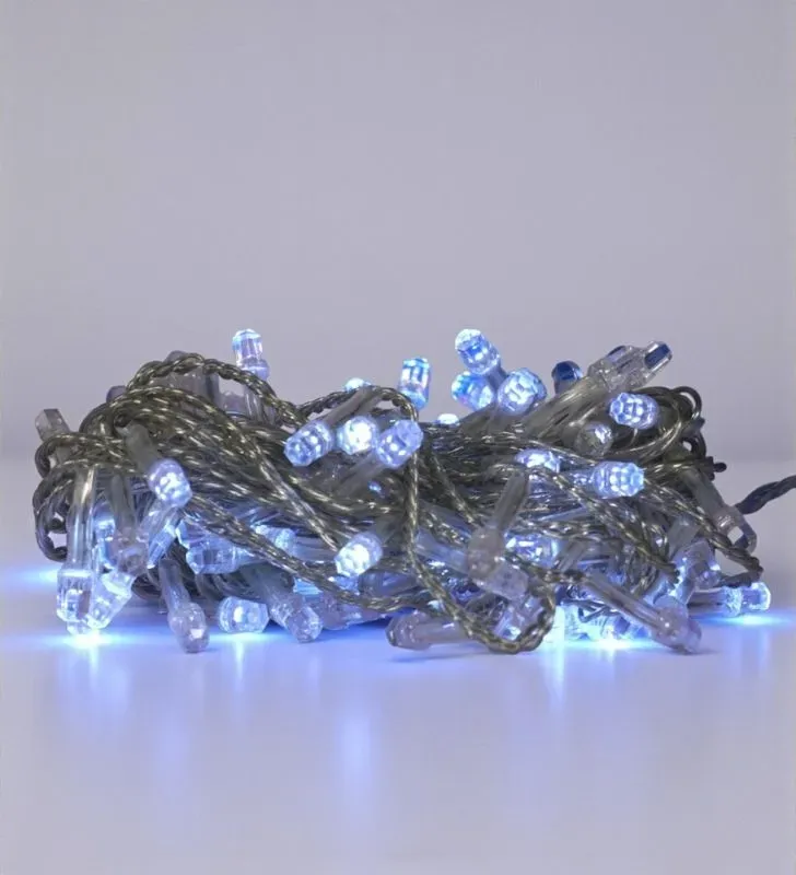 Serie LED 100 Focos Diamante Blanca Cable Transparente Navicolors L562387