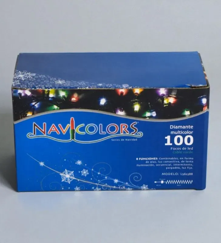 Serie LED 100 Focos Diamante Multicolor Navicolors L562388