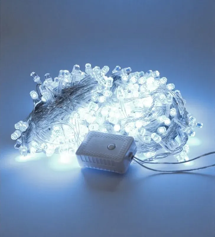 Navicolors L562392 – 300 LED Diamante Luz Blanca Cable Transparente