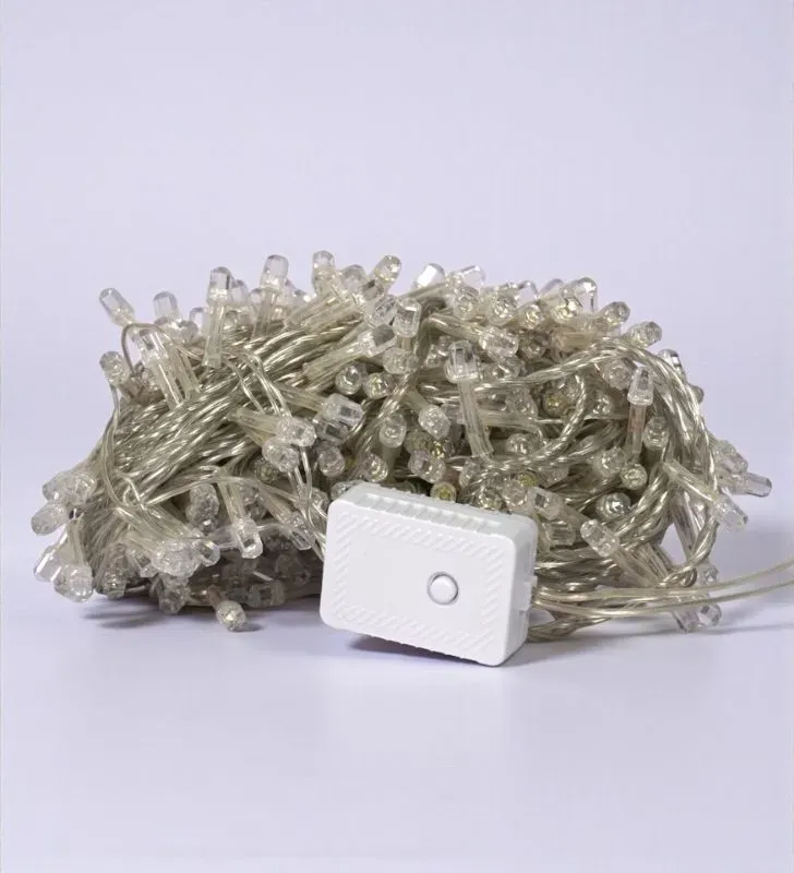 Navicolors L562392 – 300 LED Diamante Luz Blanca Cable Transparente