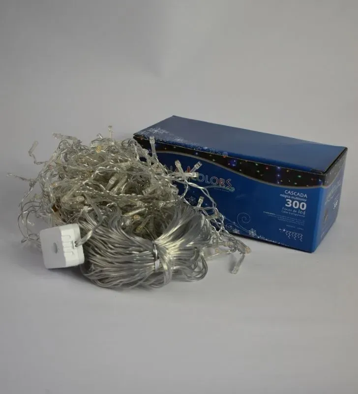 Navicolors L552642 – 300 LED “Cascada Mágica” Multicolor Cable Transparente