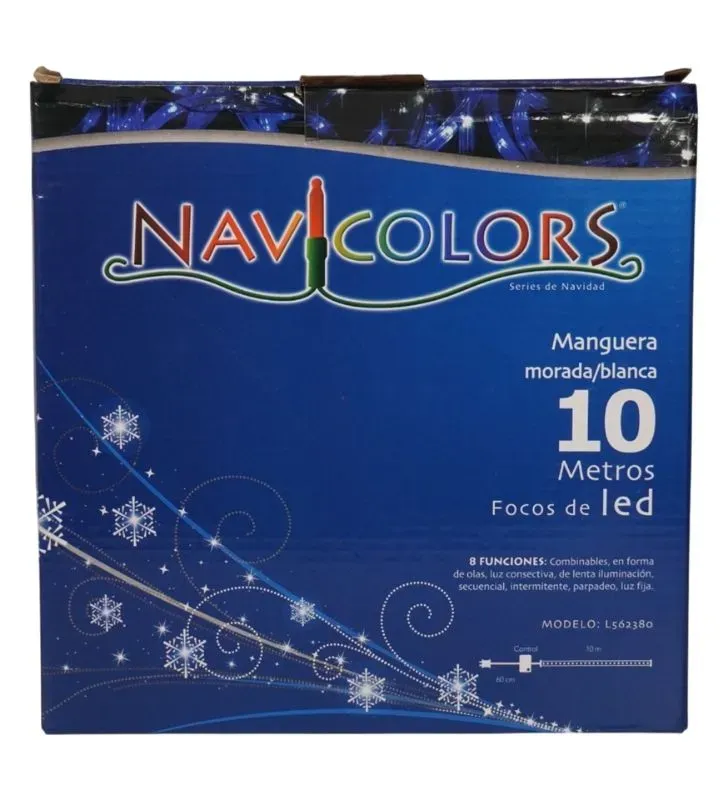 Navicolors L562380 – Manguera LED Morada/Blanca 10 m