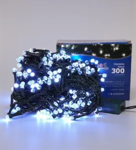 Navicolors L562395 – 300 LED Diamante Luz Blanca Cable Verde