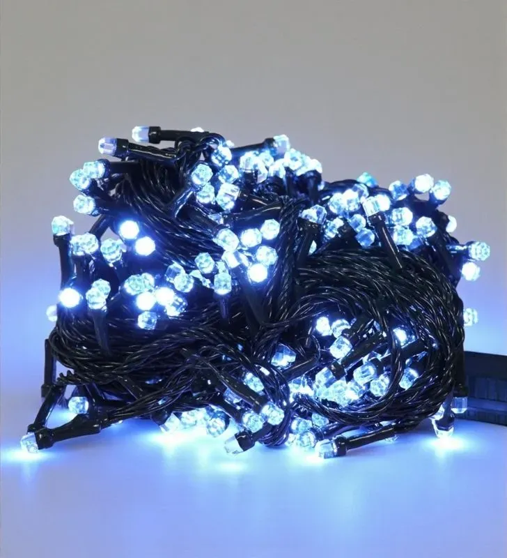 Navicolors L562395 – 300 LED Diamante Luz Blanca Cable Verde