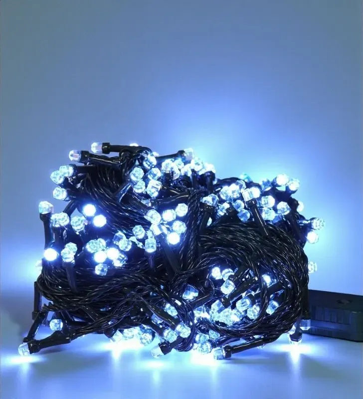 Navicolors L562395 – 300 LED Diamante Luz Blanca Cable Verde