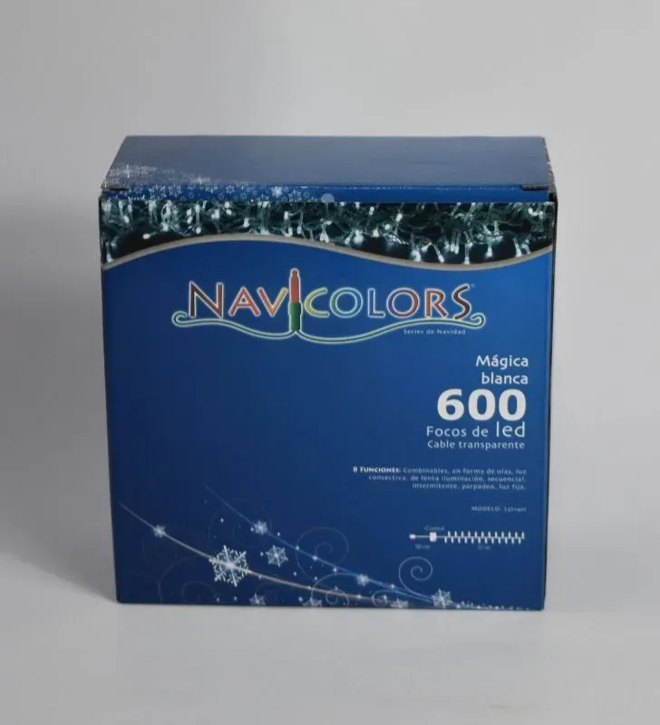 Navicolors L554487 – 600 LED Luz Blanca Cable Transparente