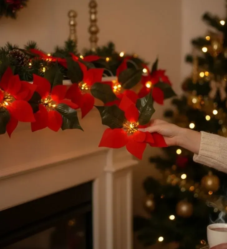 Series Navicolors Diseño “Flor Nochebuena” L573011 – 24 LED