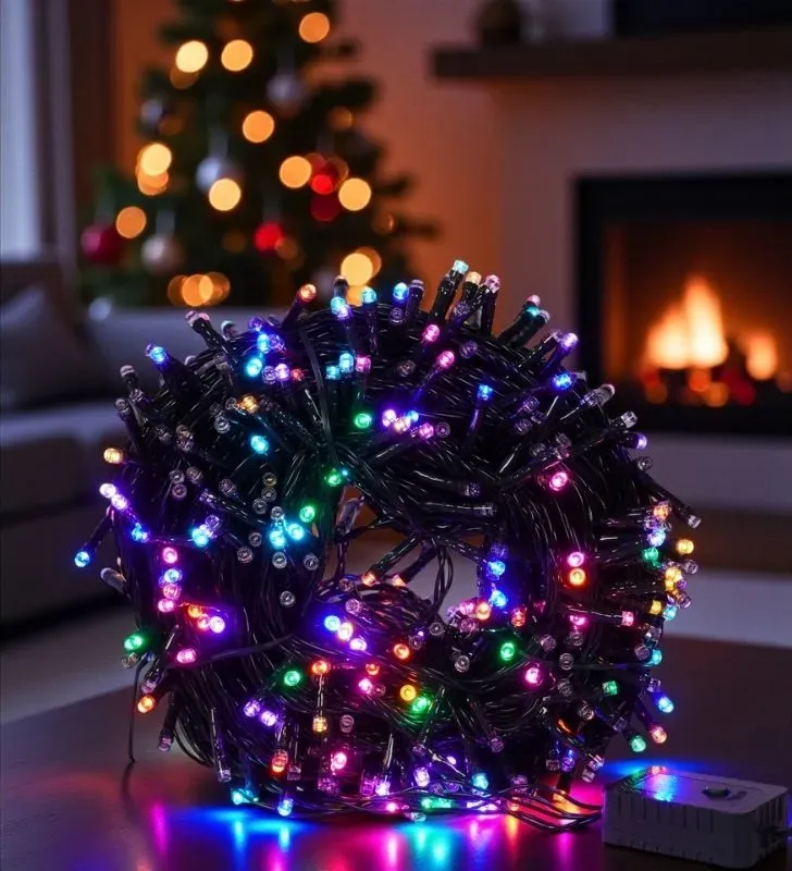 Serie Navideña Navicolors L564023 – 600 LED Luz Multicolor Cable Verde