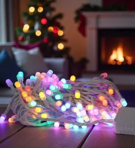 Serie Navideña Navicolors L564003 – 140 LED Multicolor Cable Blanco