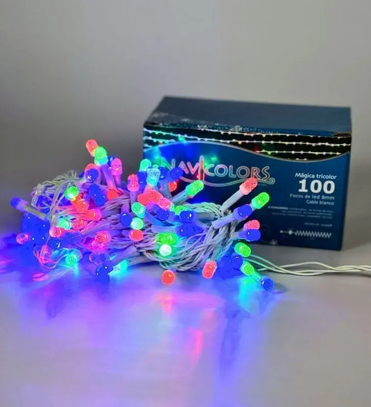 Serie Tricolor Navicolors L573098 – 100 LED Tricolor Cable Blanco