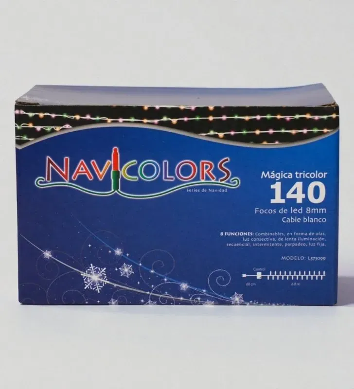 Serie Tricolor Navicolors L573099 – 100 LED Tricolor Cable Blanco