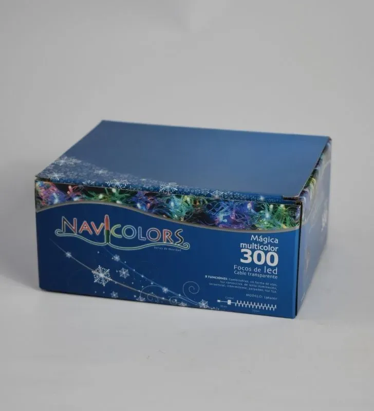 Serie Navideña Navicolors L564007 – 300 LED Multicolor Cable Transparente