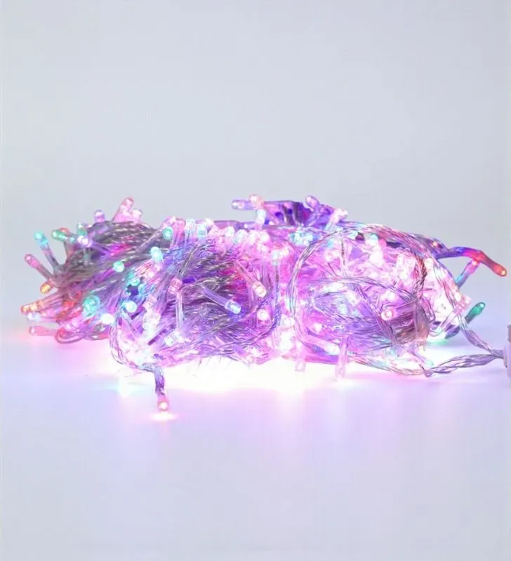 Serie Multicolor Navicolors L564016 – Serie de Luces LED 400 focos Multicolor Cable Transparente 18 m