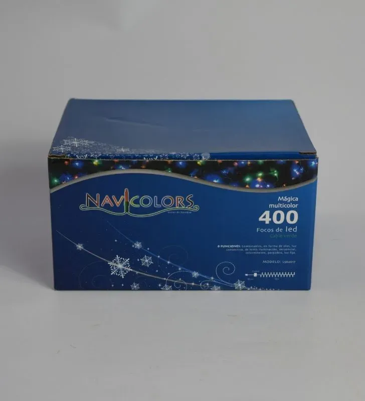 Serie Multicolor Navicolors L564017 – Serie de Luces LED 400 Focos Multicolor Cable Verde