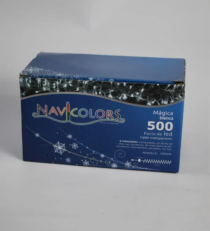 Serie Navideña Blanca Navicolors 500 L LED Magica Blanca – Cable Transparente
