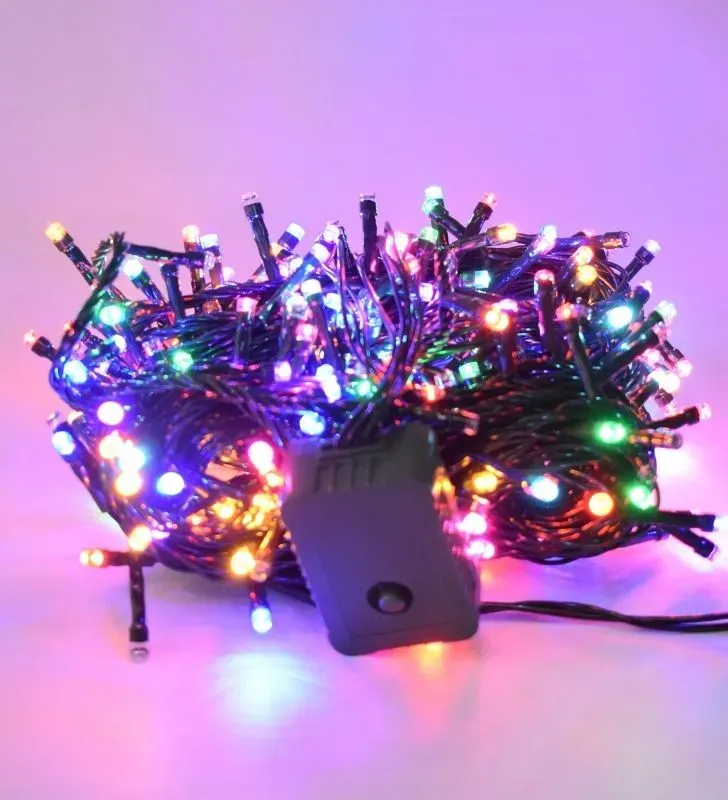 Serie Multicolor Navicolors L564009 – Serie de Luces LED 300 Focos Multicolor Cable Verde