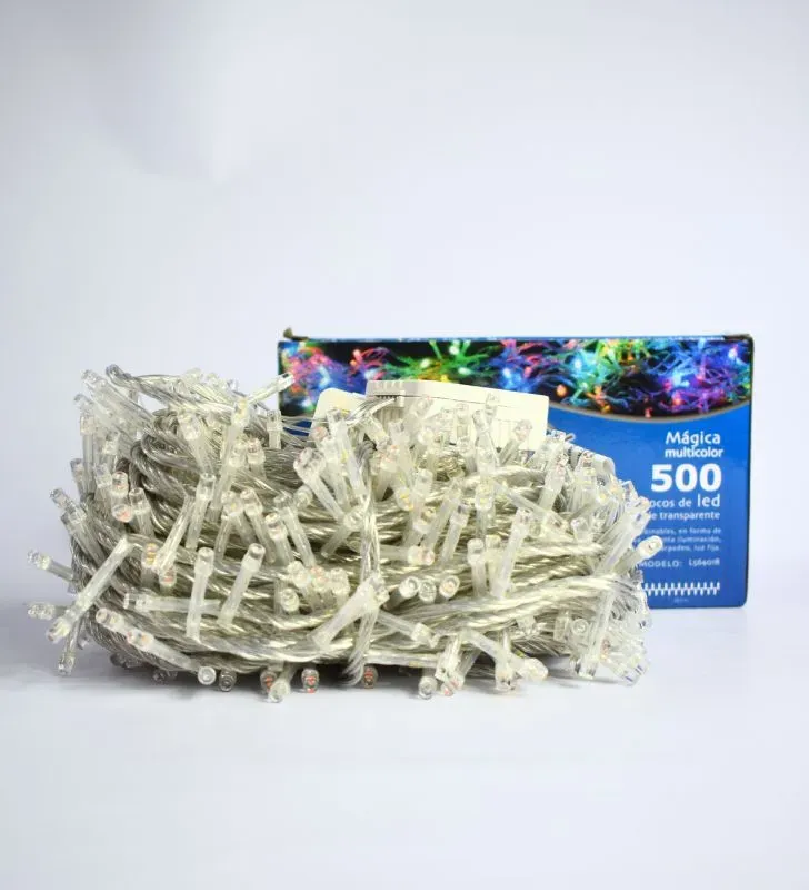 Serie Navideña Navicolors 500 L LED Magica Multicolor Cable Transparente