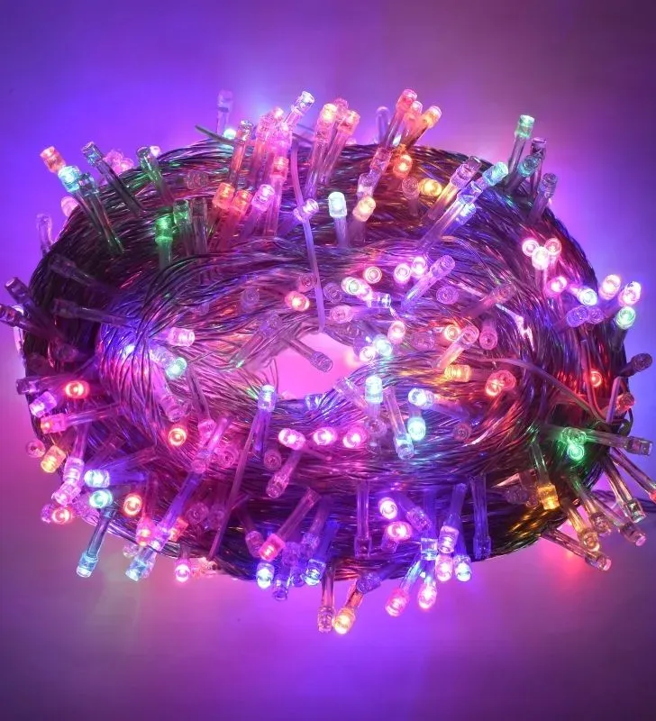 Serie Navideña Grande Navicolors L562204 – Serie de Luces LED 800 Focos Multicolor Cable Transparente