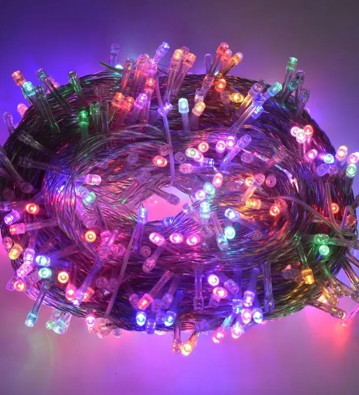Serie Navideña Grande Navicolors L562204 – Serie de Luces LED 800 Focos Multicolor Cable Transparente