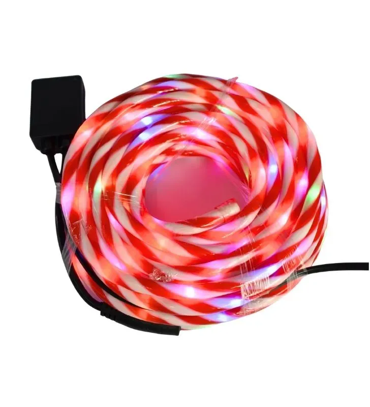 Manguera LED Tipo Caramelo Roja/Blanca 10 m Navicolors