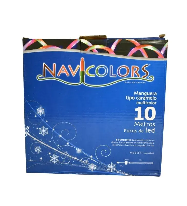 Manguera LED Tipo Caramelo Roja/Blanca 10 m Navicolors