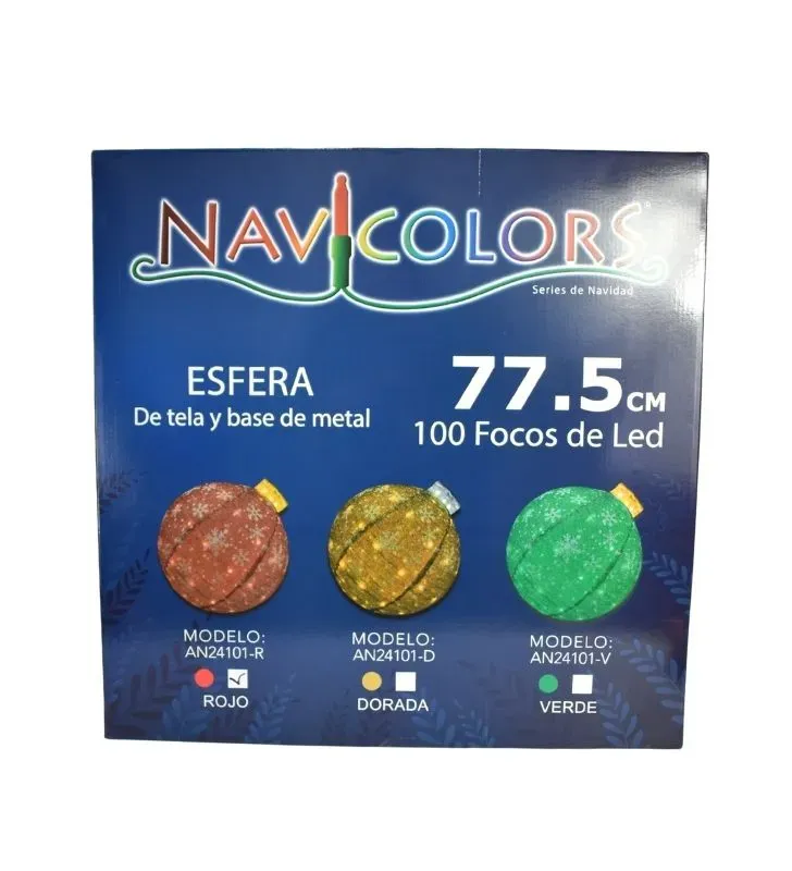 Esfera Gigante Navicolors Roja 77 cm – 100 Luces LED