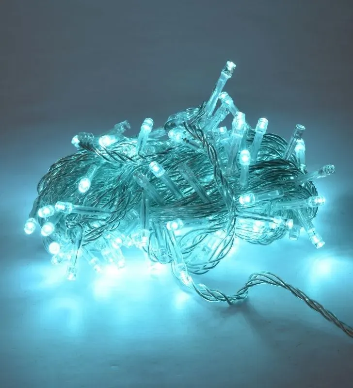 L582405 140L LED MUSICAL AZUL, CABLE TRANSP