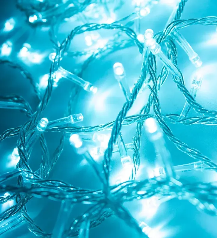 Serie Navideña LED Azul 800 focos – Navicolors Cable Transparente