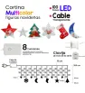 Serie Cortina Navideña Navicolors L573156 – Cortina LED 100 Focos Multicolor Cable Transparente