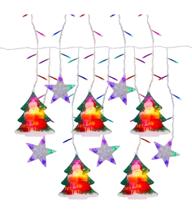 Serie con Colgantes Navideños Navicolors Cortina LED Multicolor 100 Focos L573159 – 3 m